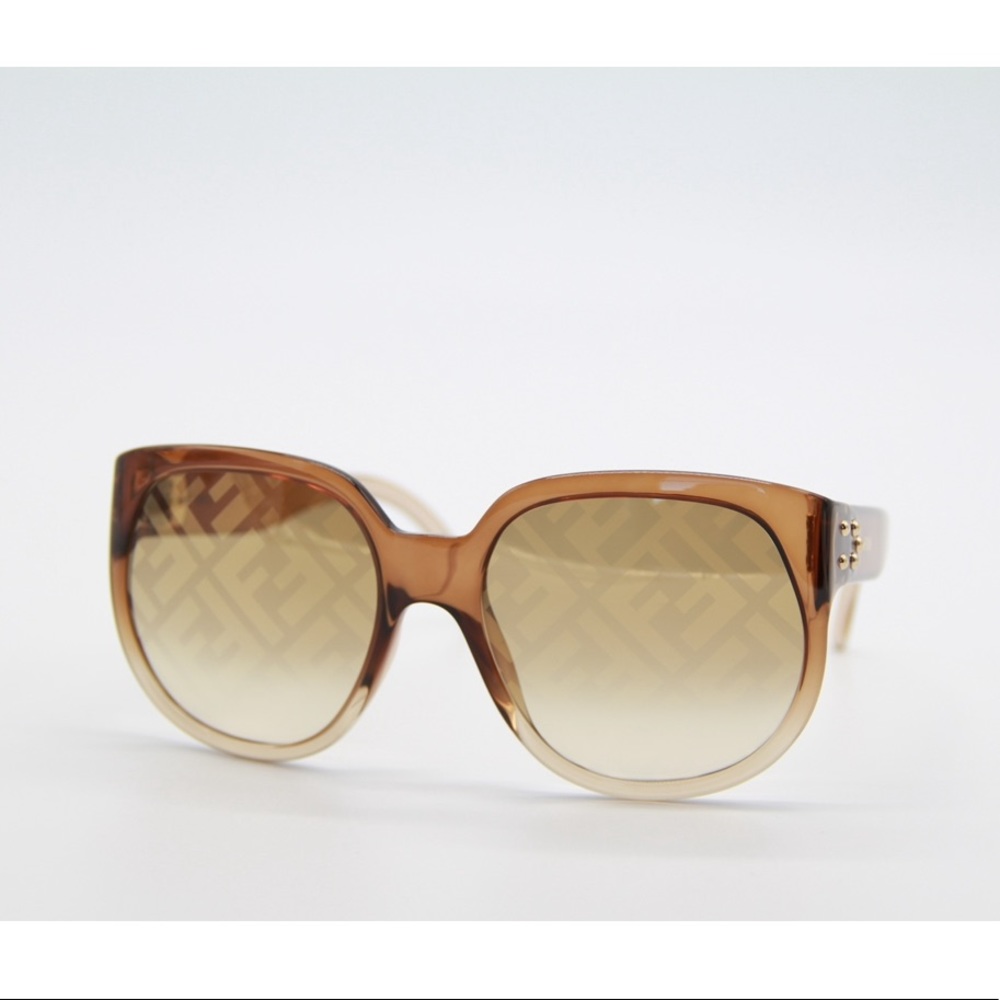 NEW FENDI FF0403/G/S 09Q BROWN SQUARE SUNGLASSES FENDI FF 0403/G/S - Picture 2 of 13